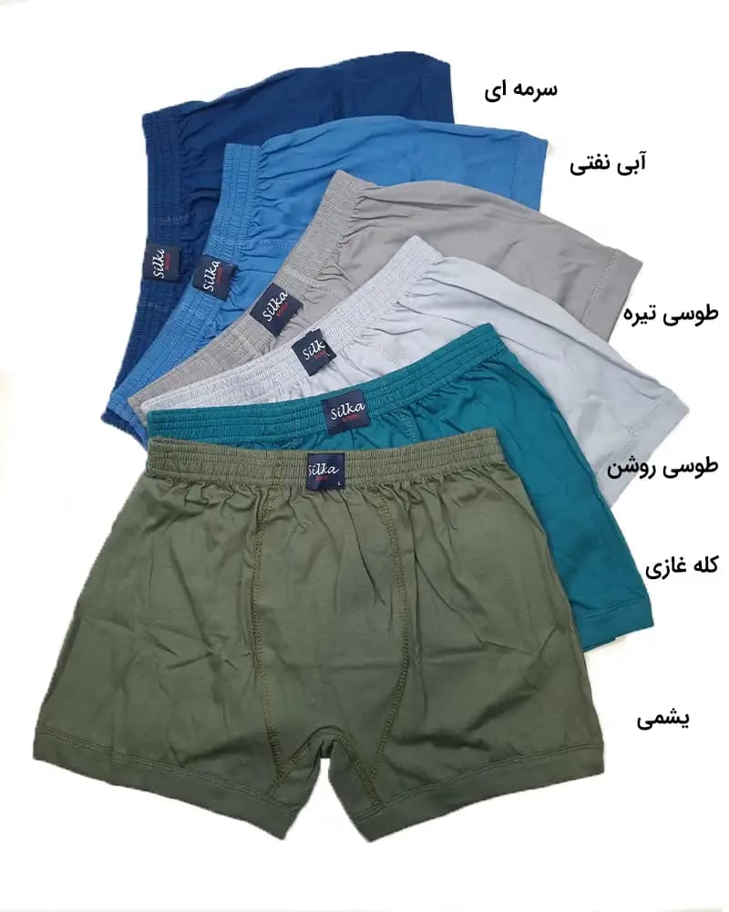 شورت مردانه نیم پا ساده الوان سیلکا — تصویر ۶