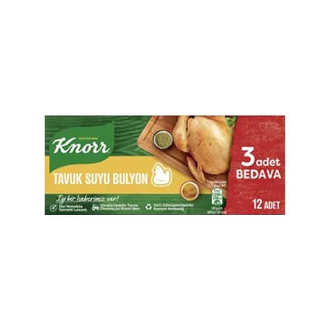 عصاره مرغ کنور 12 عددی Knorr Tavuk Suyu Bulyon — تصویر ۹