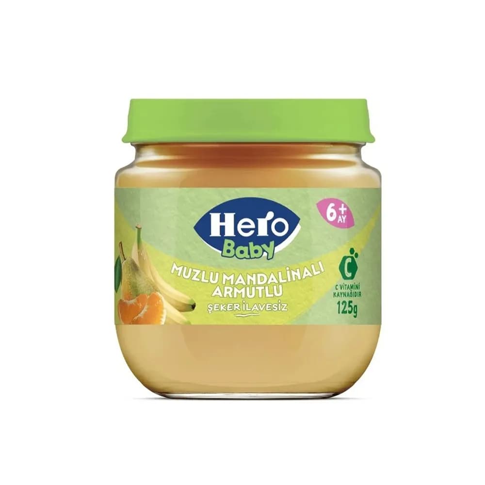 پوره مخلوط موز نارنگی گلابی هروبیبی Hero Baby