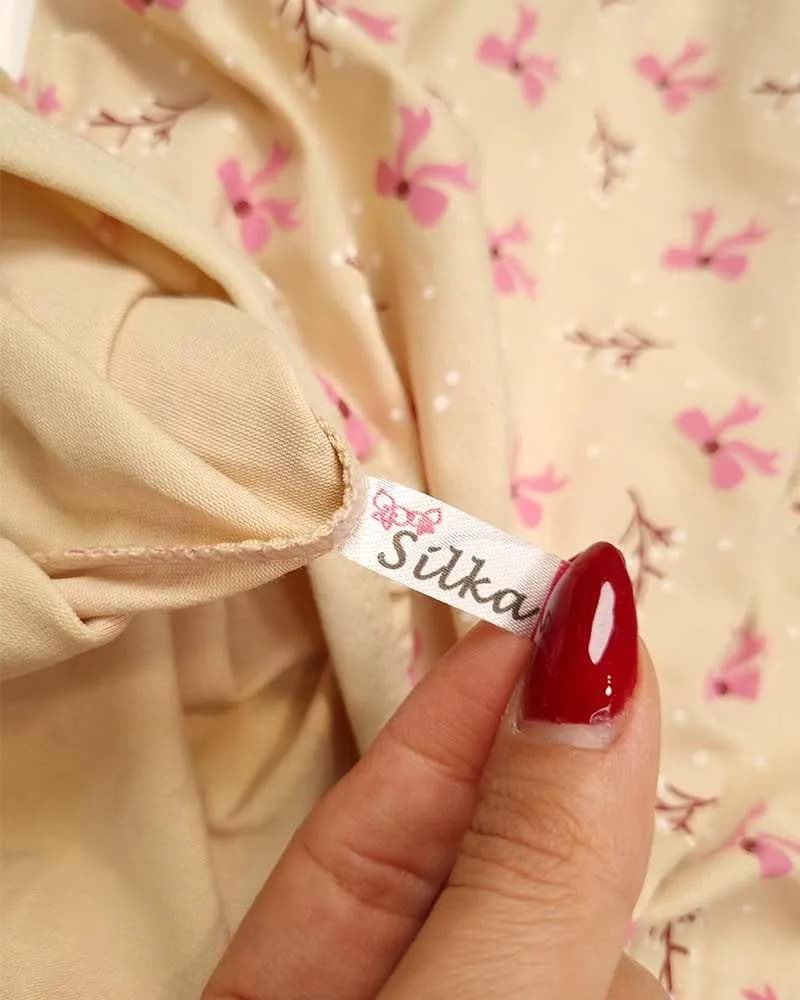 شورت پادار زنانه نخی مدل پاپیون قلبی سیلکا — تصویر ۹