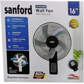 پنکه دیواری سانفورد مدل SF931WFN با کنترل — تصویر ۲