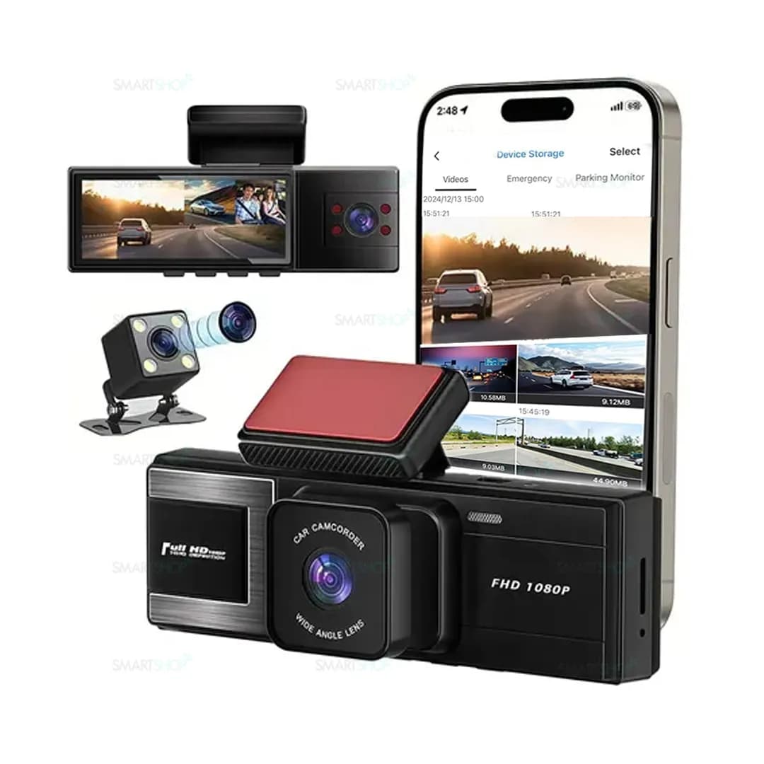 ثبت وقایع خودرو سه لنز با کیفیت 2MP