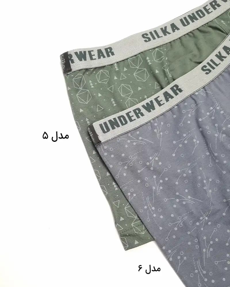 شورت مردانه نیم پا کش از رو طرح متنوع سیلکا — تصویر ۷