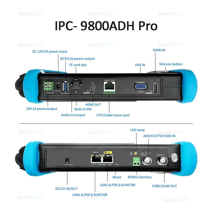 تستر دوربین مداربسته 9800ADH PRO — تصویر ۳