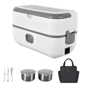 ظرف غذای دو طبقه 4 کاسه دار برقی لانچ باکس مدل LB-200W اصل — تصویر ۵