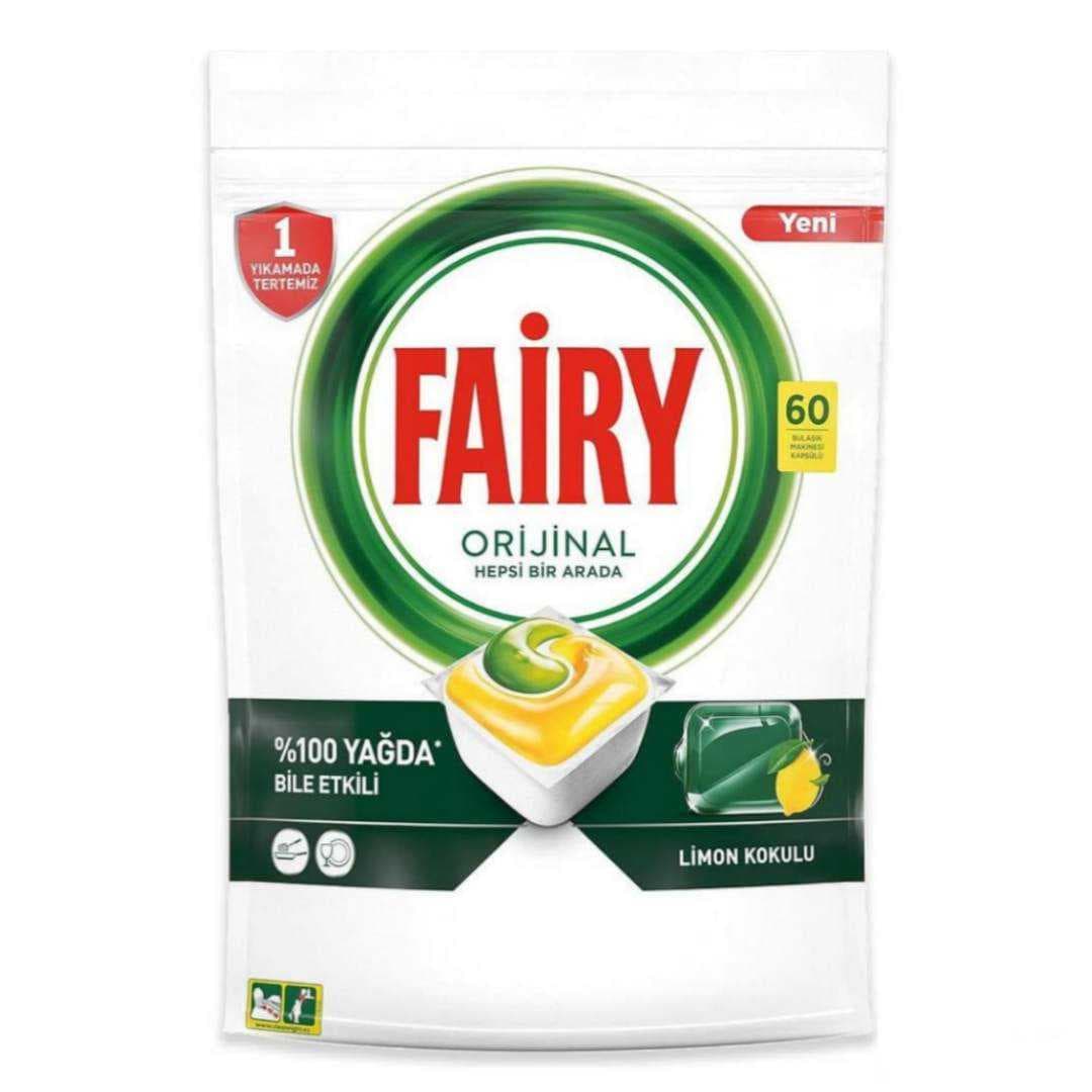 قرص ماشین ظرفشویی اورجینال Fairy فیری بسته 60 عددی با رایحه لیمویی — تصویر ۵