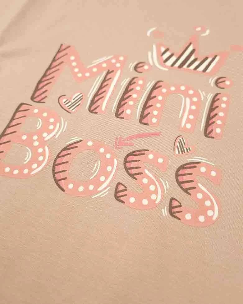 ست لباس راحتی دخترانه نیم آستین مدل mini boss — تصویر ۵