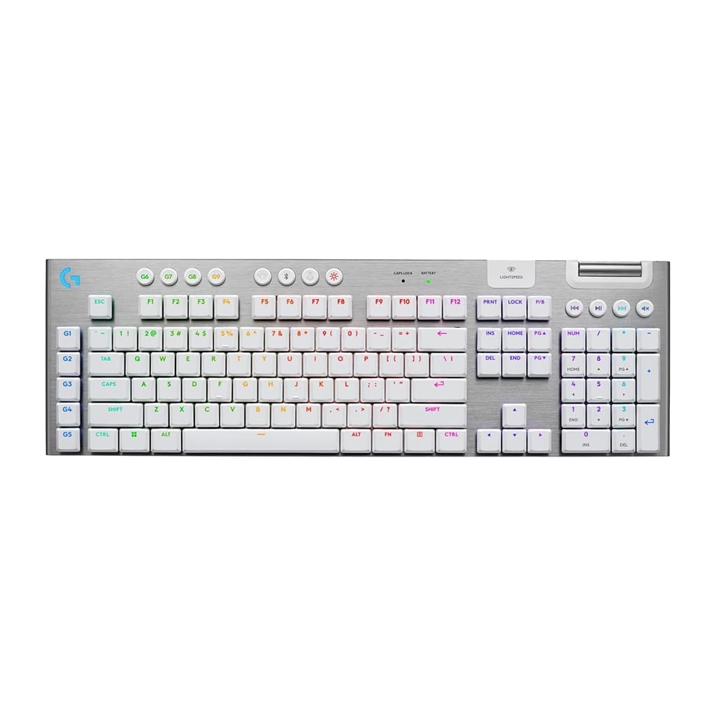 کیبورد بی سیم گیمینگ لاجیتک مدل LOGITECH G915 X LIGHTSPEED رنگ سفید | دنیاکامپیوتر