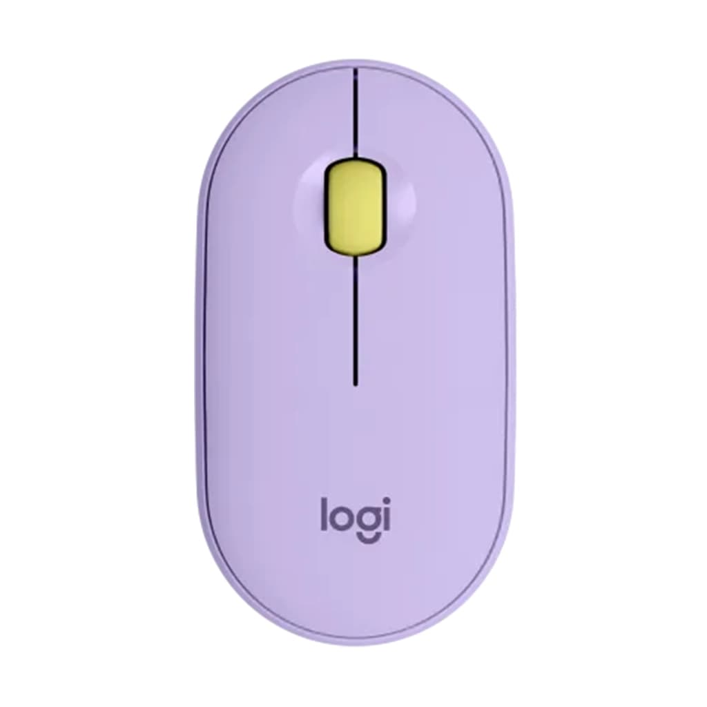 موس بی سیم لاجیتک مدل LOGITECH PEBBLE M350 SILENT رنگ بنفش — تصویر ۲