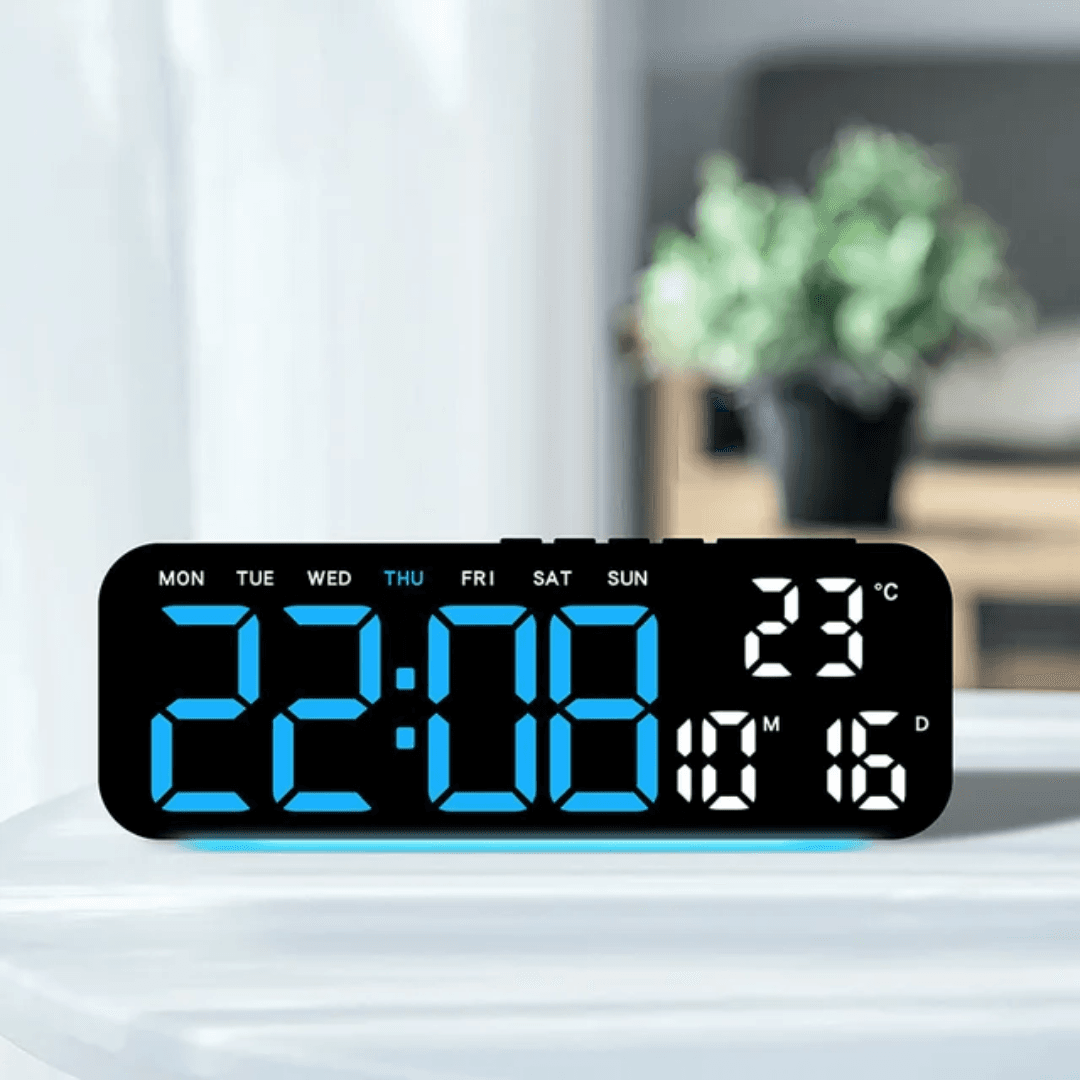 ساعت LED دیجیتالی رومیزی بک لایت دار مدل 95 با نمایشگر دما و تقویم — تصویر ۱۰