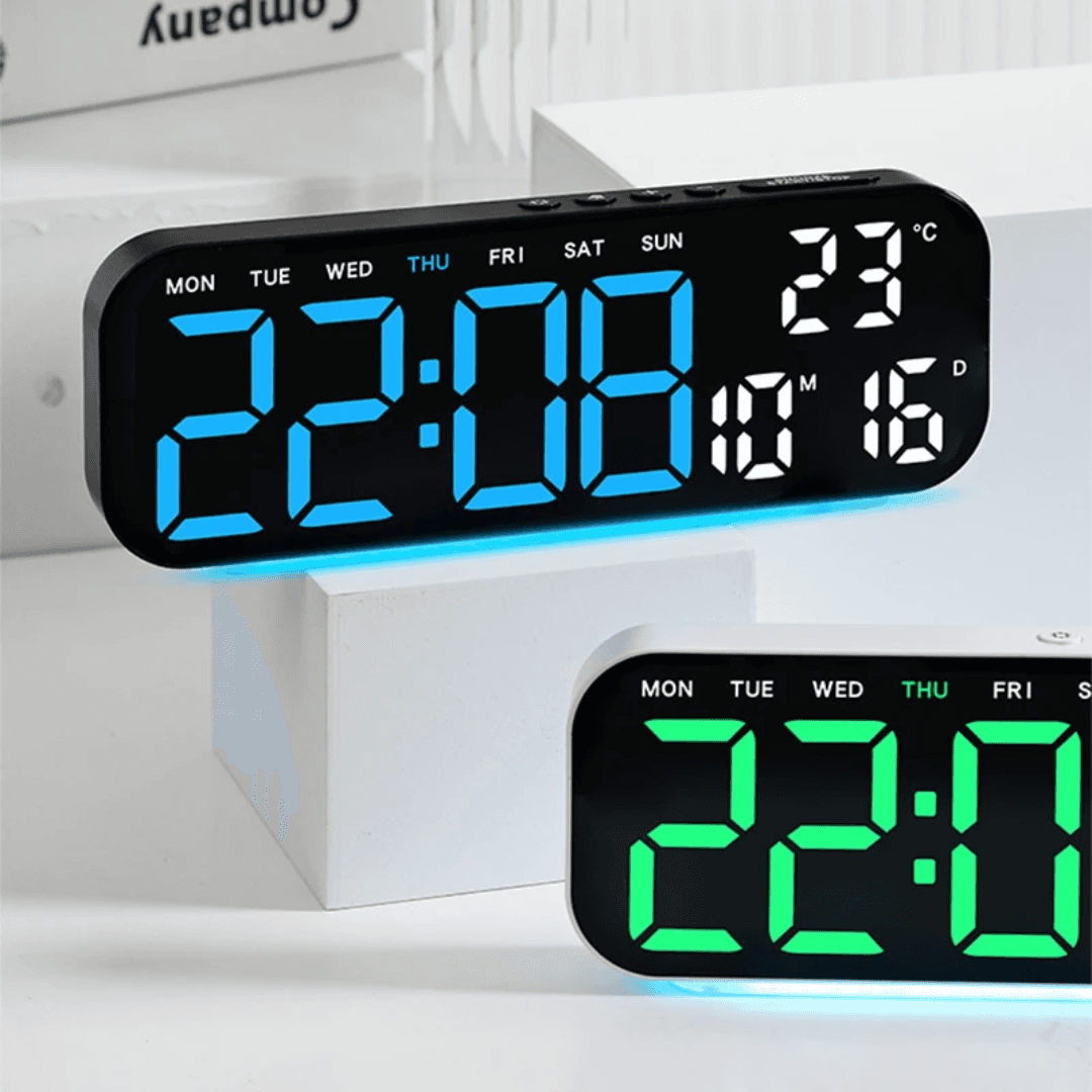 ساعت LED دیجیتالی رومیزی بک لایت دار مدل 95 با نمایشگر دما و تقویم — تصویر ۸