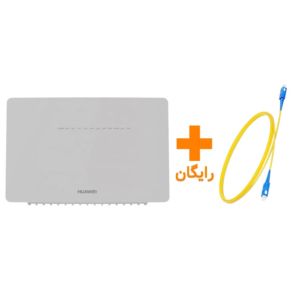 مودم فیبر نوری هوآوی مدل HUAWEI HG8245Q2 UPC استوک سفید به همراه کابل فیبر رایگان
