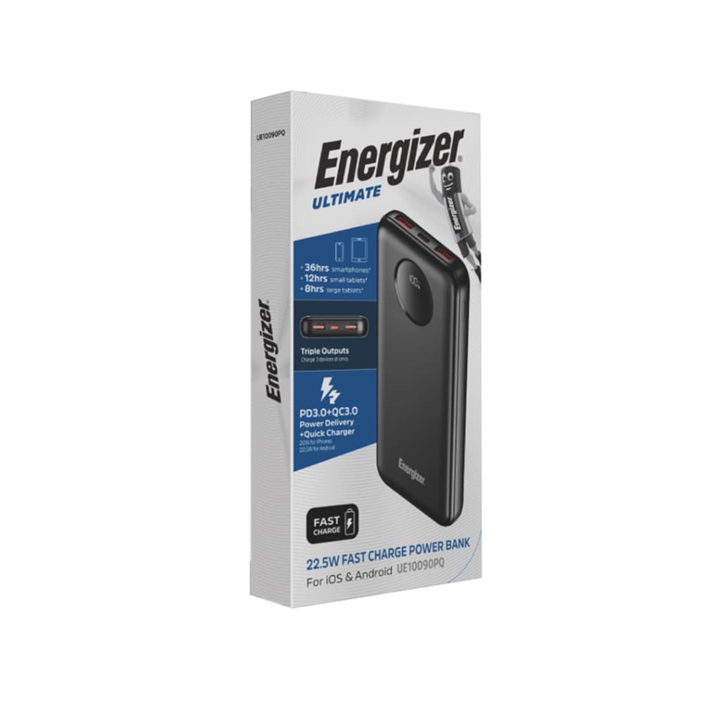 پاوربانک 10000 میلی آمپری انرجایزر مدل ENERGIZER UE10090PQ رنگ مشکی — تصویر ۷