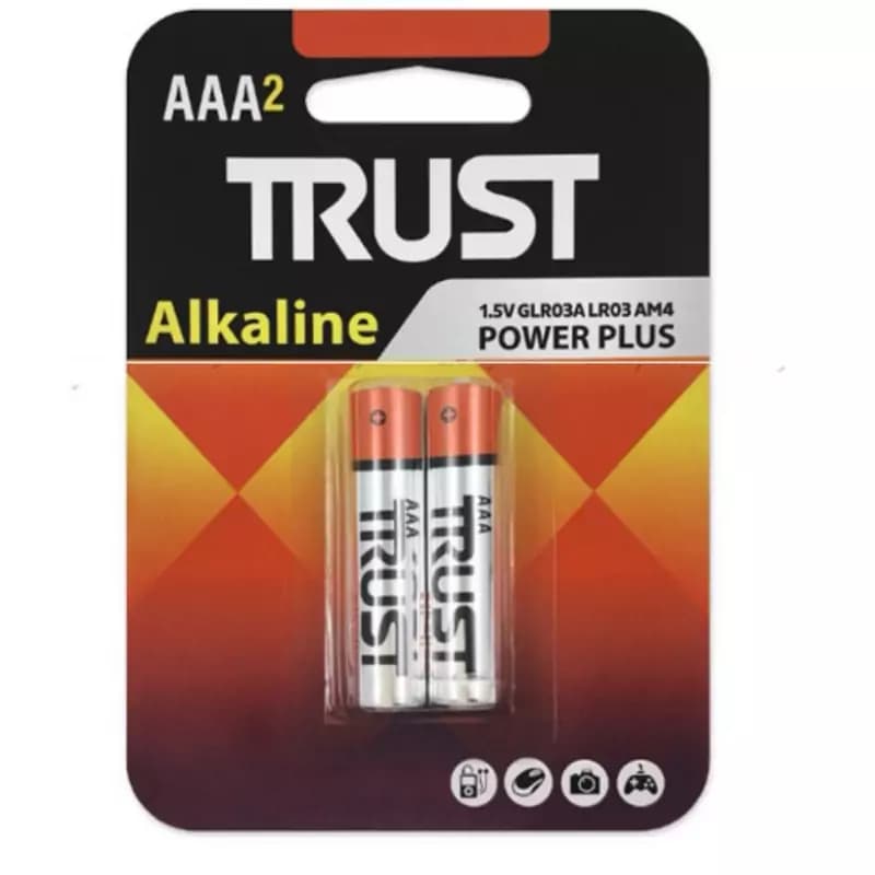 باتری نیم قلمی آلکالاین Alkaline دوتایی مارک TRUST — تصویر ۴