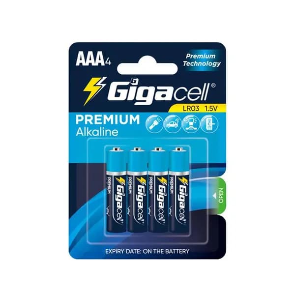 باتری نیم قلمی آلکالاین 4 عددی GIGACELL