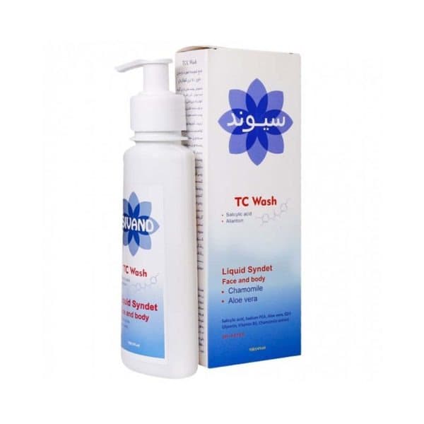 مایع شوینده صورت و بدن TC Wash سیوند حجم 150 میل | حاوی سالیسیلیک اسید و آزلاییک اسید | ضد جوش و کنترل چربی پوست — تصویر ۴