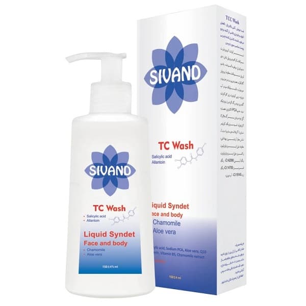 مایع شوینده صورت و بدن TC Wash سیوند حجم 150 میل | حاوی سالیسیلیک اسید و آزلاییک اسید | ضد جوش و کنترل چربی پوست