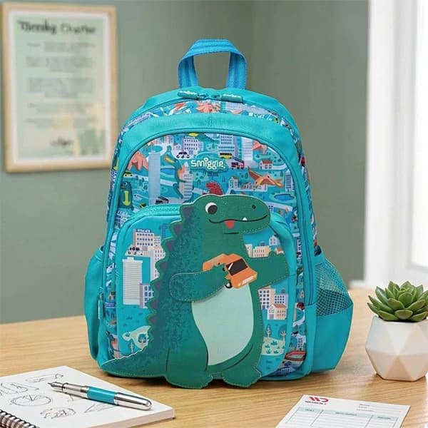 کوله پشتی پیش دبستانی پسرانه اسمیگل Smiggle طرح Dinosaur — تصویر ۶
