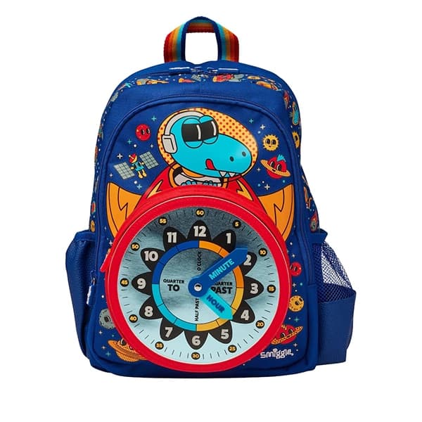 کوله پشتی پیش دبستانی پسرانه اسمیگل Smiggle طرح Clock — تصویر ۴
