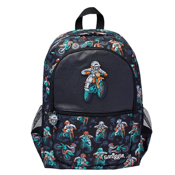 کوله پشتی مدرسه پسرانه اسمیگل Smiggle طرح Motorcycle — تصویر ۲