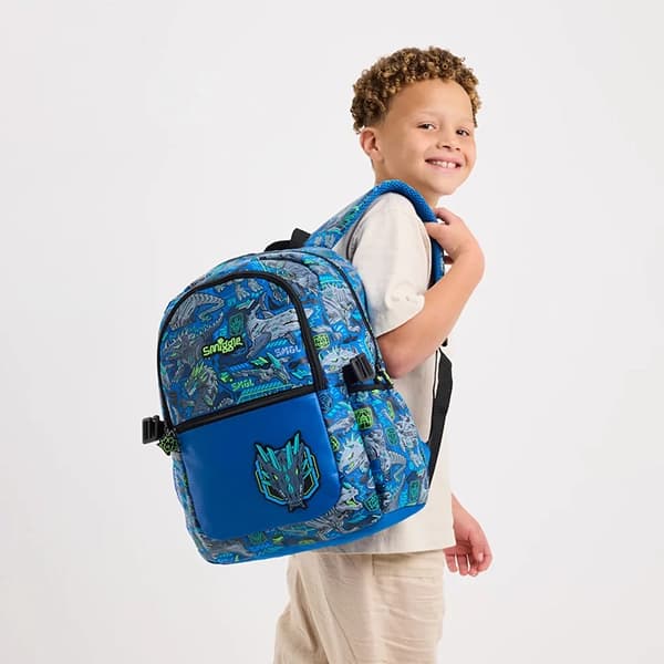 کوله پشتی مدرسه پسرانه اسمیگل Smiggle طرح Furious Dragon — تصویر ۳