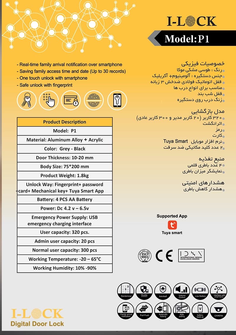 دستگیره هوشمند P1 پارتیشنی — تصویر ۹