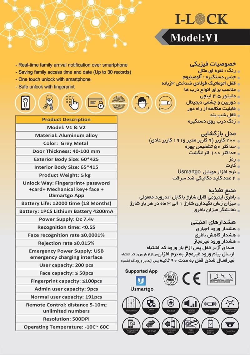 دستگیره هوشمند آیلاک V1 — تصویر ۷