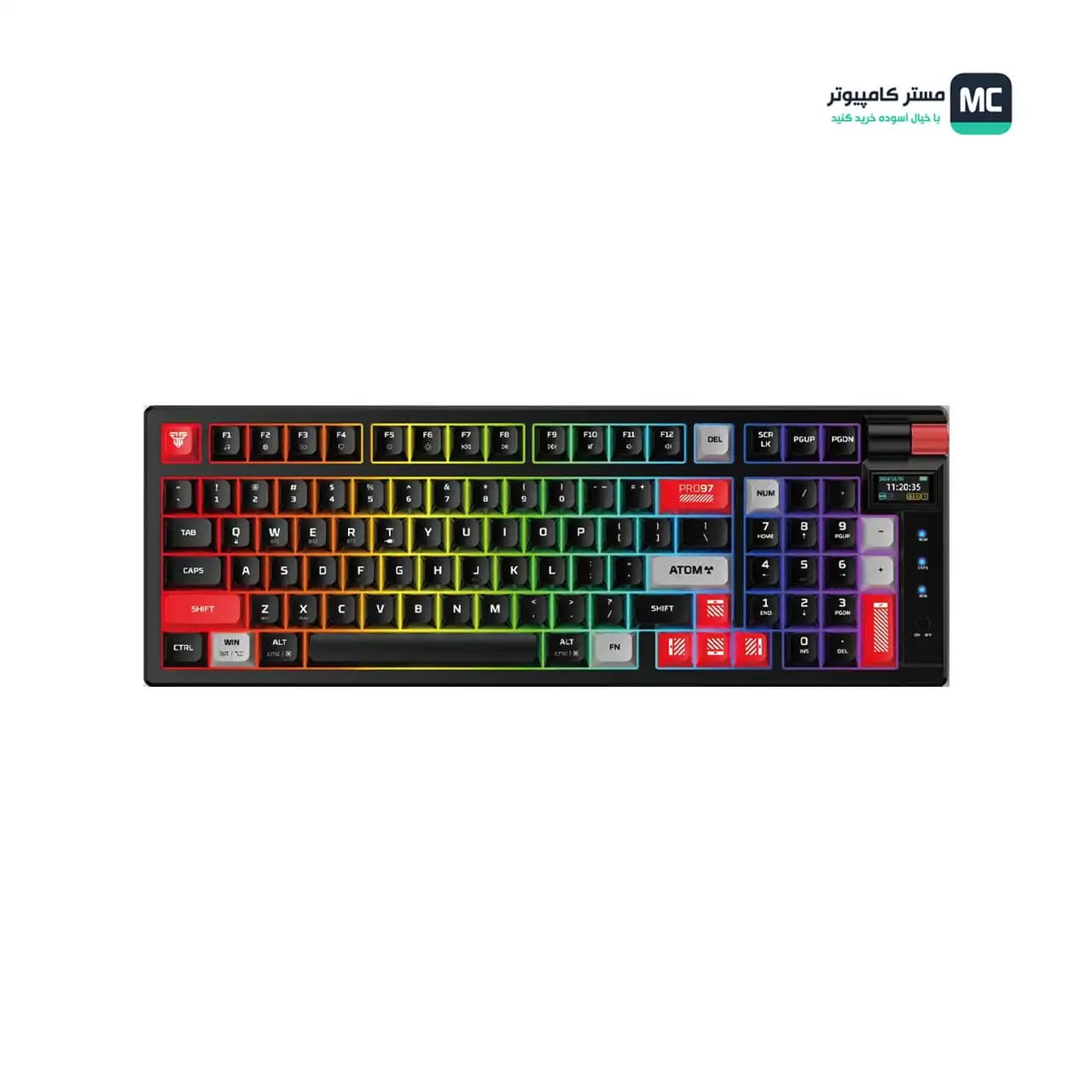 کیبورد بی‌سیم گیمینگ فنتک مدل ATOM PRO97 MK918 کلید مکانیکال — تصویر ۸