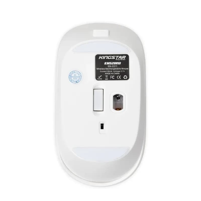 ماوس کینگ استار مدل KM520RW بی سیم سفید — تصویر ۴