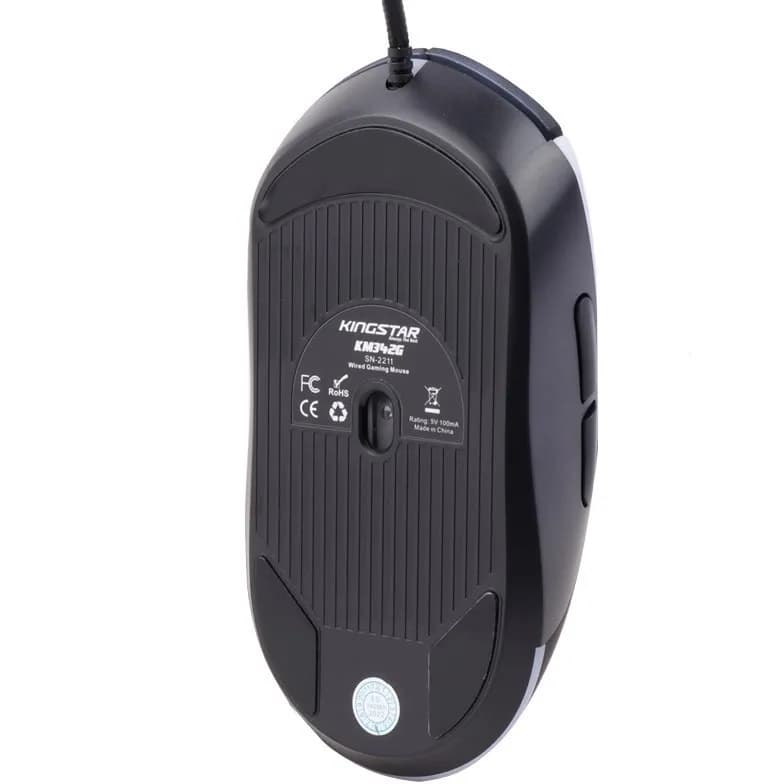 ماوس گیمینگ کینگ استار مدل KM342G با سیم مشکی — تصویر ۳