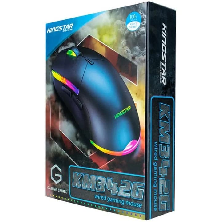 ماوس گیمینگ کینگ استار مدل KM342G با سیم مشکی — تصویر ۵