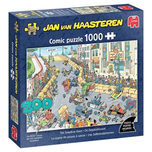 پازل 1000 تکه Jan van Haasteren جامبو طرح مسابقه ماشین‌های دست‌ساز