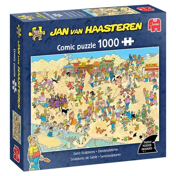 پازل 1000 تکه Jan van Haasteren جامبو طرح مجسمههای شنی — تصویر ۴