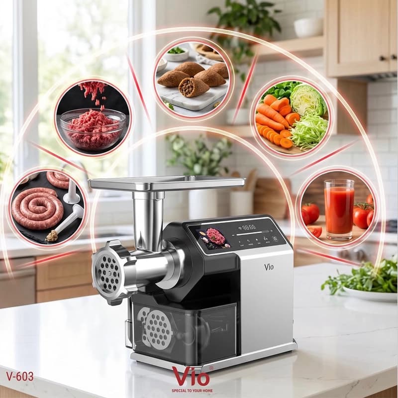 چرخ گوشت و عصاره گیر سه کاره ویو مدل v-603 — تصویر ۷