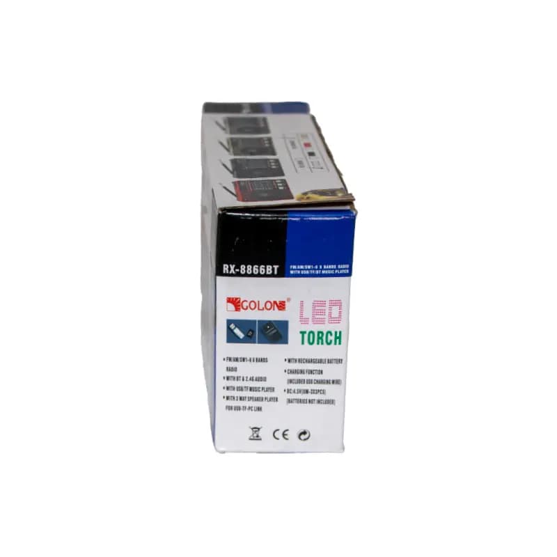 رادیو اسپیکر بلوتوثی Golon RX-8866BT (چراغ دار + چندکاره) — تصویر ۳
