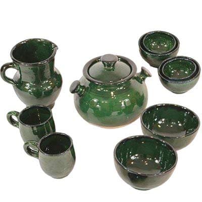 سرویس دیزی خوری 2 نفره سفالی لعاب دار — تصویر ۳