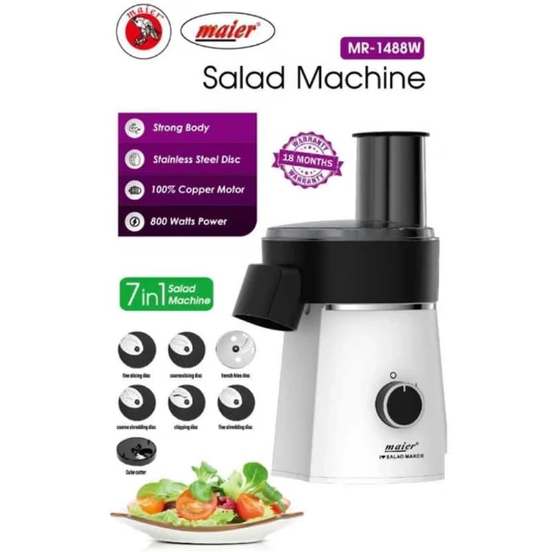 سالاد ساز و رنده برقی مایر 7 تیغه مدل MR-1488 — تصویر ۶