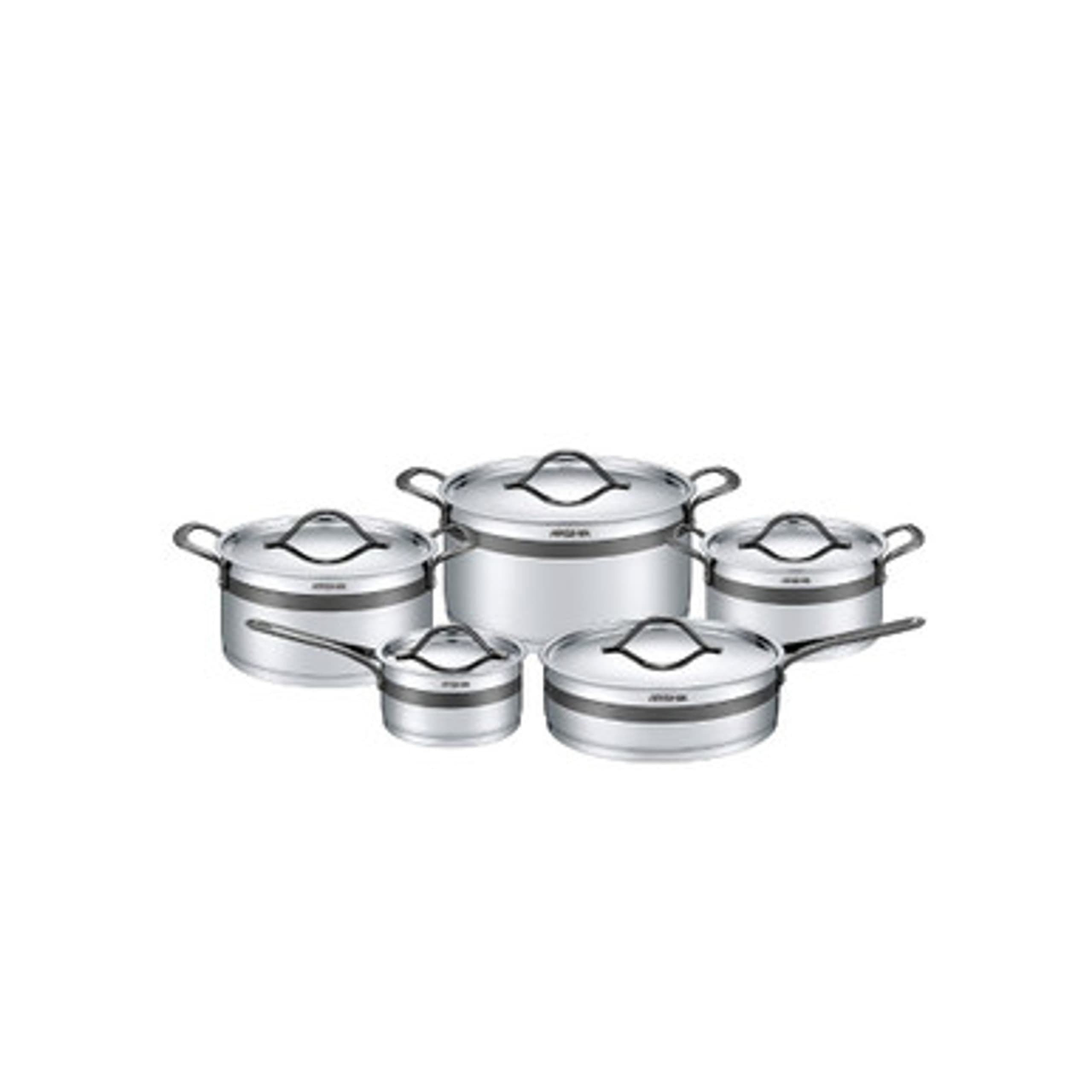 سرویس قابلمه ۱۰ تکه عرشیا مدل Arshia Titanium Stainless Steel Cookware Set — تصویر ۶
