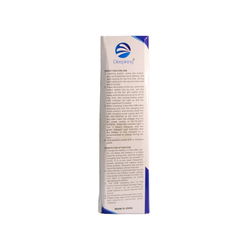 پنکه شارژی و چراغ مطالعه Deepking مدل DK-125 — تصویر ۵