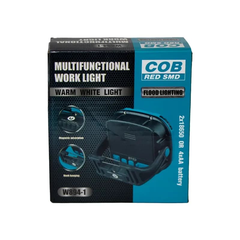 چراغ کار اسمال سان مدل W892-1 | نورافکن COB چندکاره شارژی با مگنت و قلاب — تصویر ۵
