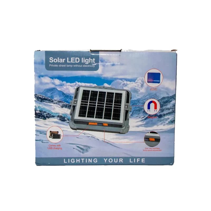 چراغ خورشیدی LED دیواری IP66 | پروژکتور سولار ضدآب با شارژ USB — تصویر ۳