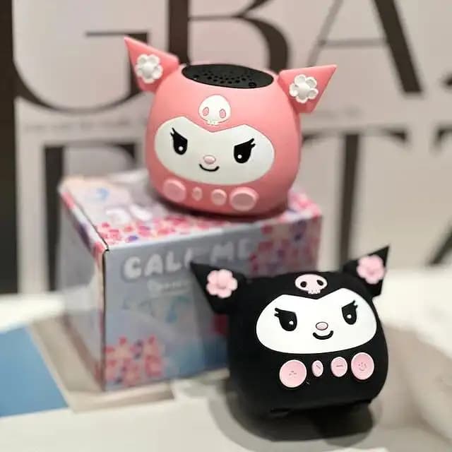 اسپیکر بلوتوثی قابل حمل طرح کرومی (Kuromi) مدل Call Me 🎧 — تصویر ۴