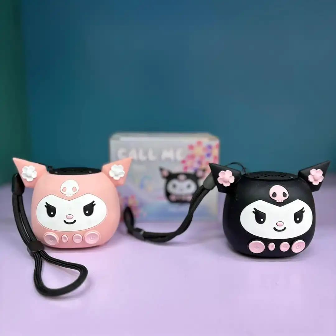 اسپیکر بلوتوثی قابل حمل طرح کرومی (Kuromi) مدل Call Me 🎧 — تصویر ۳