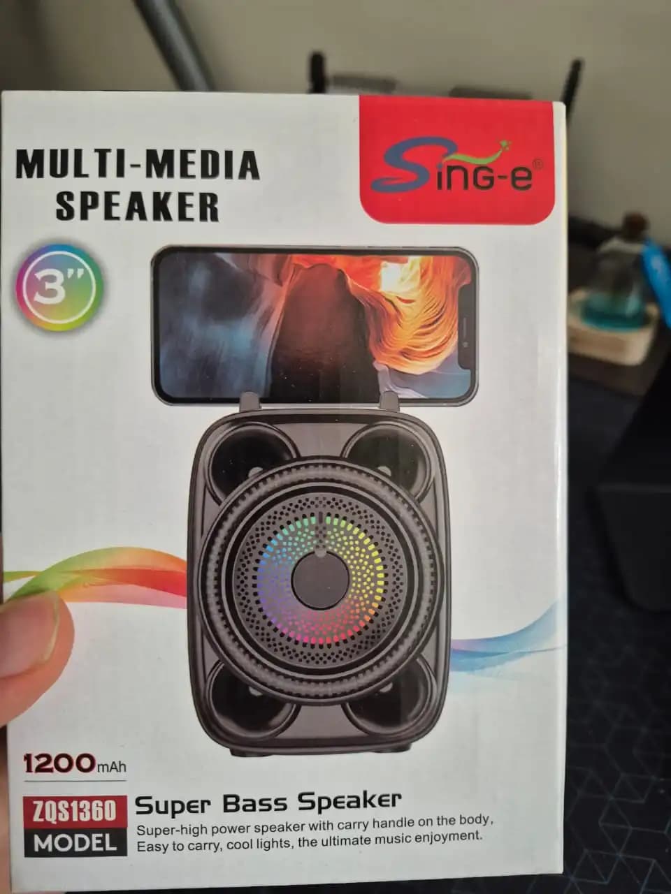 اسپیکر بلوتوثی قابل حمل Sing-e مدل ZQS1360 — تصویر ۳