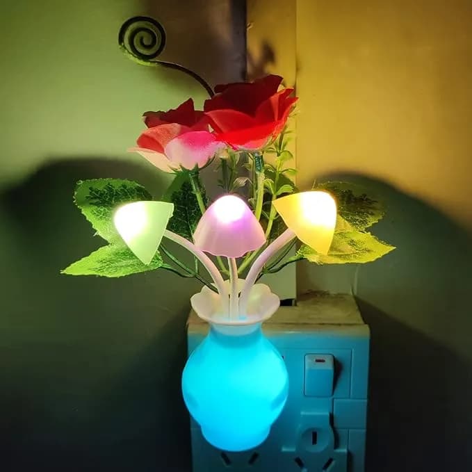 چراغ خواب ال ای دی طرح گلدان — تصویر ۷