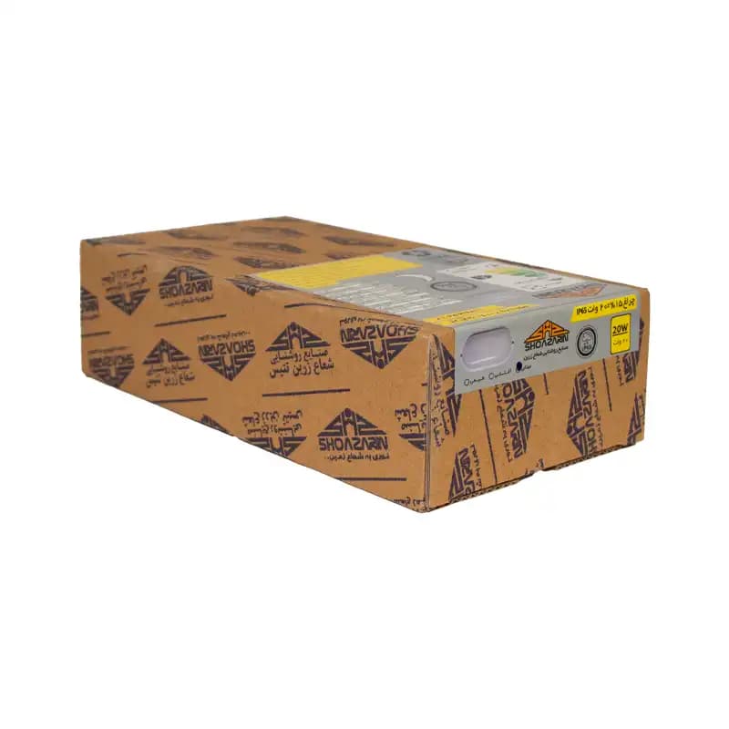 چراغ دیواری و سقفی بیضی 20 وات شعاع زرین (Shoa Zarin) مدل IP65 — تصویر ۴