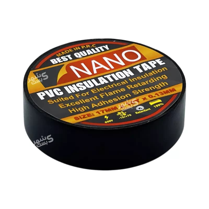 چسب برق مشکی نسوز 10 یارد برند نانو (NANO)