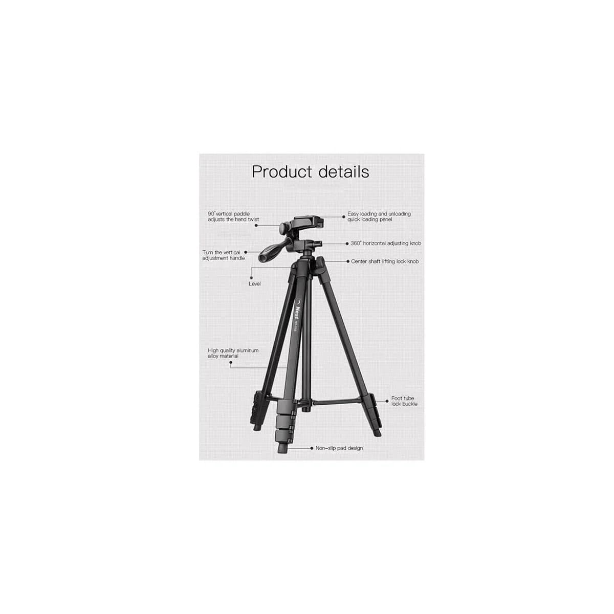 سه پایه نست NEST NT-510 Tripod — تصویر ۷