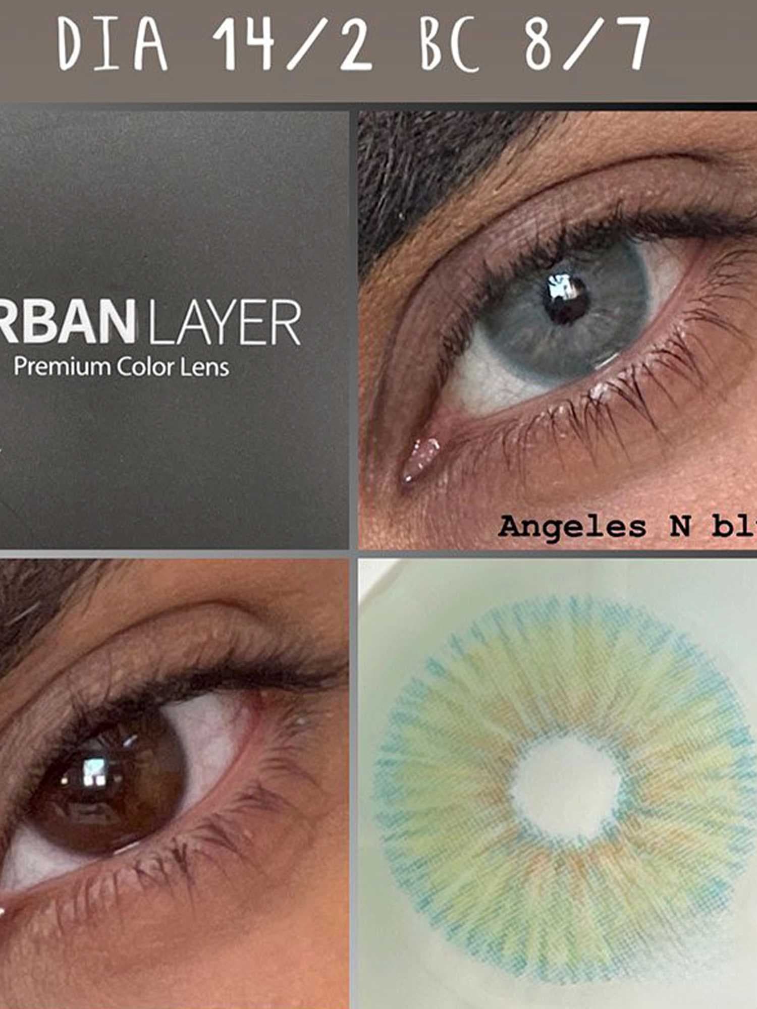 لنز طبی رنگی اوربان لایر آنجلس ان بلو Angeles N blue — تصویر ۶