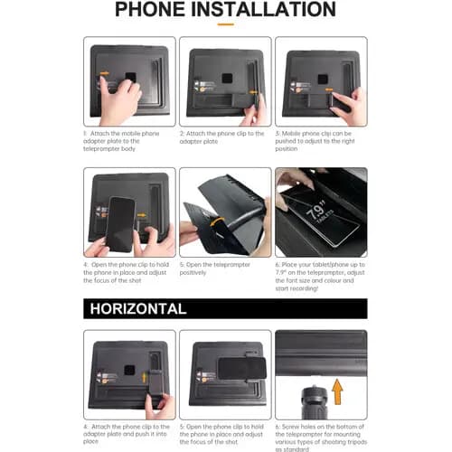 تله پرامپتر لنزگو LENSGO TC7II Teleprompter Smart Phone Kit — تصویر ۴